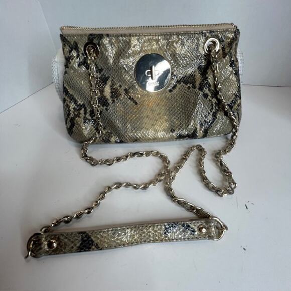 DKNY Metallic Python Handbag Bolsa Sac - Picture 12 of 16